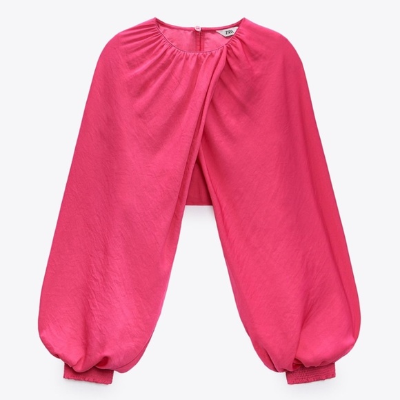 ZARA Puff Sleeve Top - Picture 5 of 6